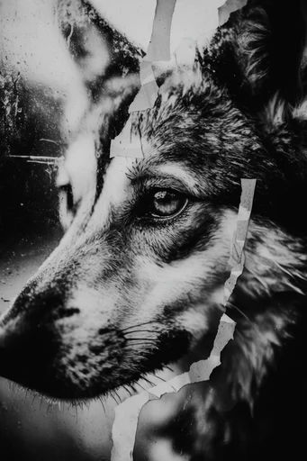 Tactile Noir Deconstruction style reference image — gritty film grain