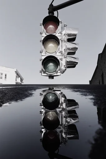 Surreal Chrome Futurism style reference image — liquid chrome