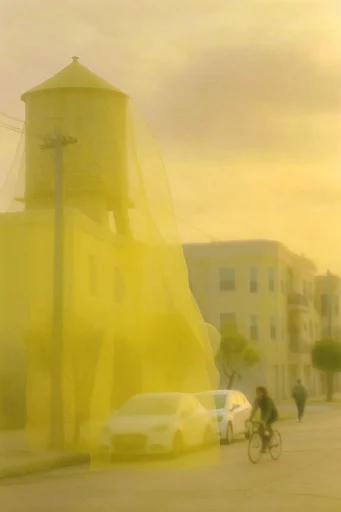 Ethereal Amber Radiance style reference image — translucent amber layers