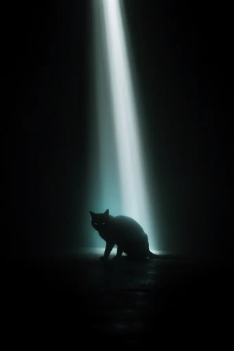 Cinematic Nocturnal Minimalism style reference image — high contrast chiaroscuro