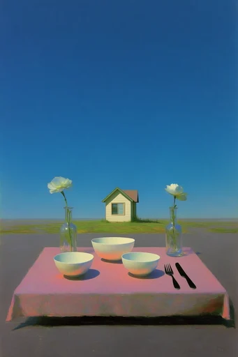 Surreal Liminal Minimalism style reference image — surrealist landscape