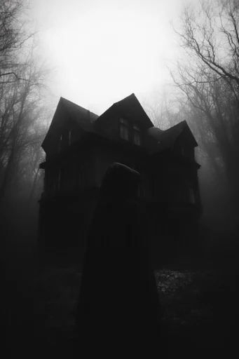 Monochrome Gothic Chiaroscuro style AI image example 4