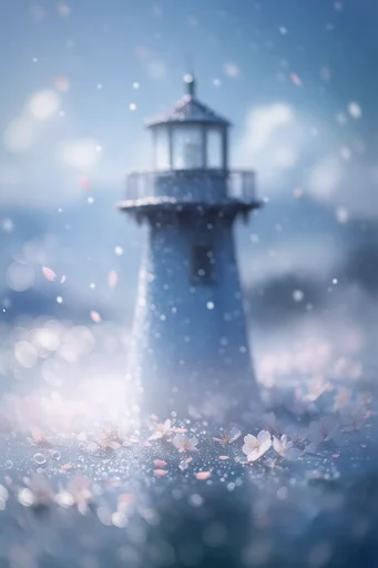 Ethereal Frost Botanical style reference image — icy blue palette