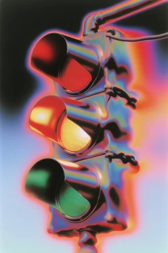 Chromatic Thermal Mirage style reference image — thermal heat-map palette