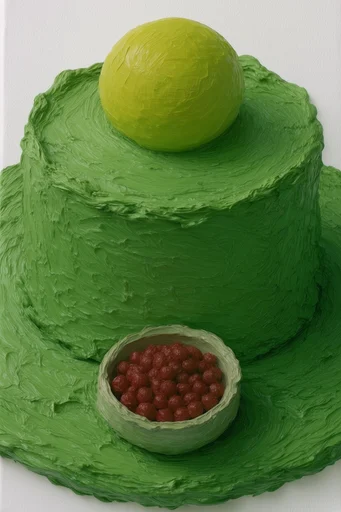 Tactile Verdant Surrealism style reference image — soft directional lighting