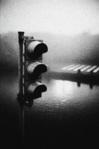 Atmospheric Noir Pictorialism style reference image — heavy film grain