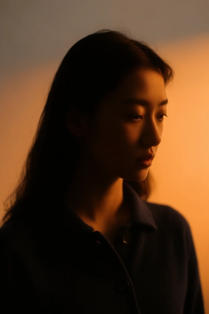 Cinematic Amber Chiaroscuro style AI image example 1