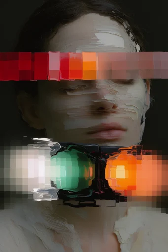 Tactile Deconstructed Realism style reference image — distorted realism