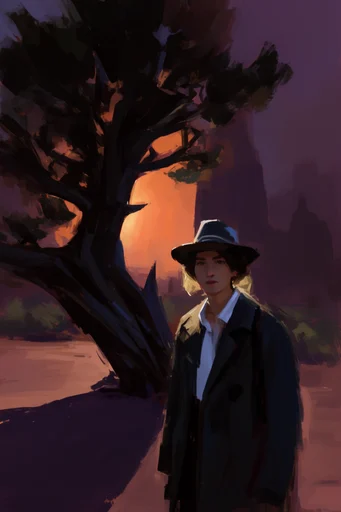 Gritty Painterly Chiaroscuro style reference image — dramatic chiaroscuro lighting