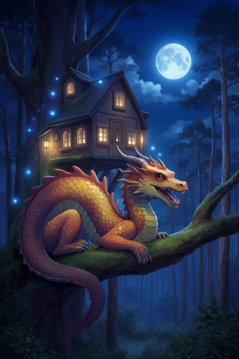 Luminous Twilight Fantasy style reference image — whimsical fantasy landscape