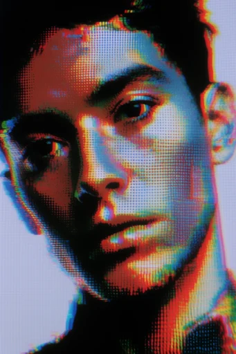 Iridescent Digital Distortion moodboard — generate AI images in this style