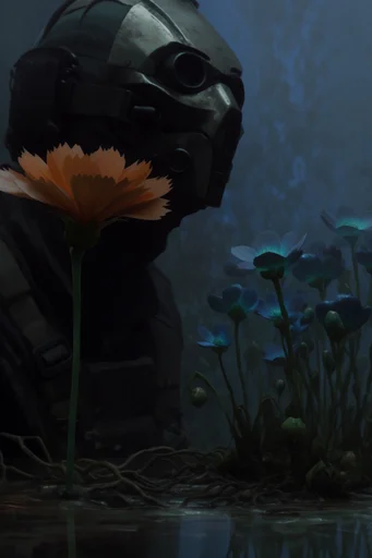 Cinematic Atmospheric Decay style reference image — muted teal and slate palette