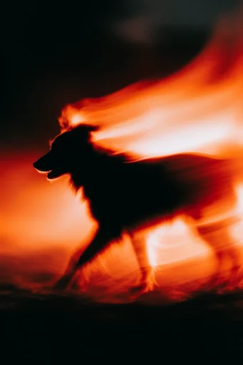Nocturnal Kinetic Ember style reference image — cinematic silhouette