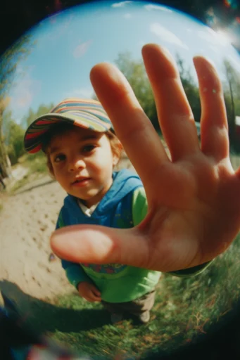 Vivid Fisheye Nostalgia style reference image — circular vignette