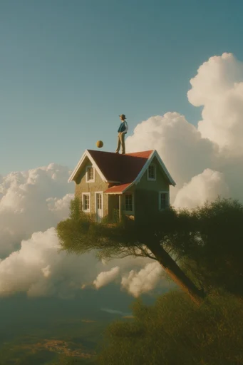 Surreal Pastoral Minimalism style AI image example 4