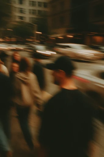 Ethereal Kinetic Noir style reference image — long exposure motion blur