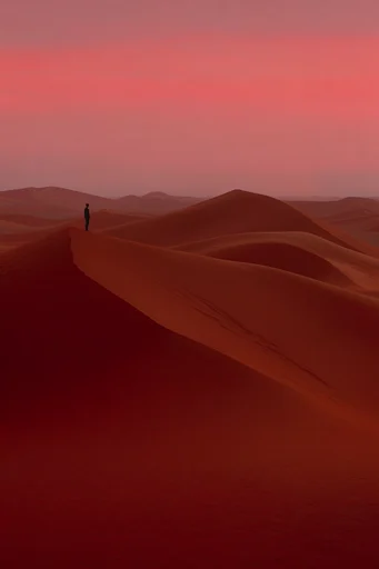 Surreal Crimson Sands moodboard — generate AI images in this style