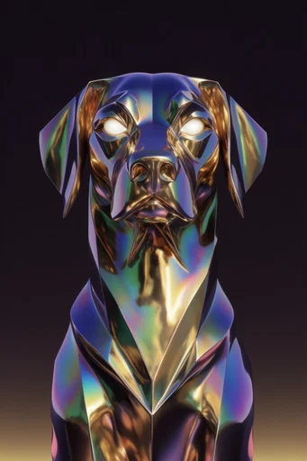 Prismatic Refraction Futurism style reference image — pitch black background