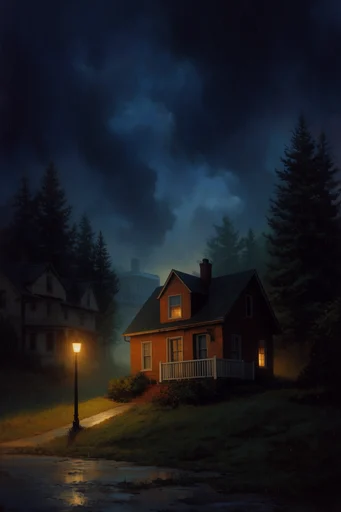 Nocturnal Atmospheric Whimsy style reference image — atmospheric twilight mood
