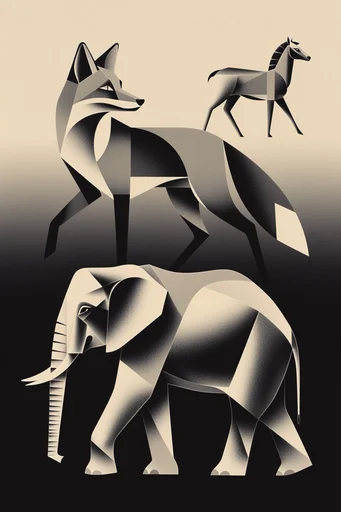 Monochrome Avant-Garde Noir style AI image example 3