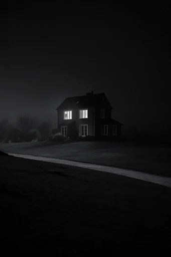 Ethereal Monochrome Noir style AI image example 4