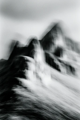 Kinetic Spectral Noir style reference image — high-contrast monochrome