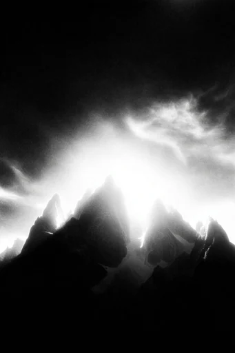 Spectral Monochrome Halation style reference image — extreme overexposure