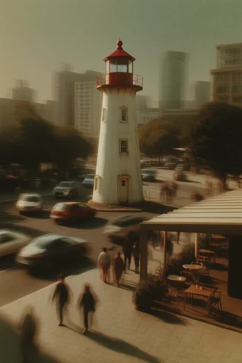 Kinetic Sepia Melancholy style reference image — long exposure