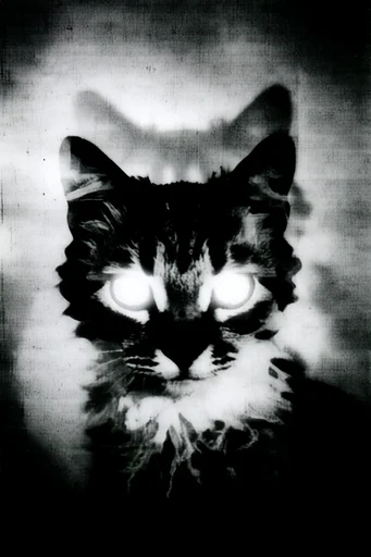 Monochrome Analog Disturbance style reference image — ink bleed