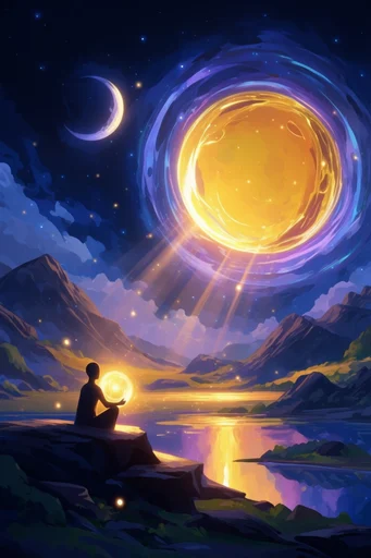 Luminous Celestial Fantasy style reference image — celestial fantasy anime