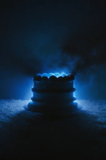 Ethereal Cobalt Nocturne style reference image — painterly blue brushstrokes