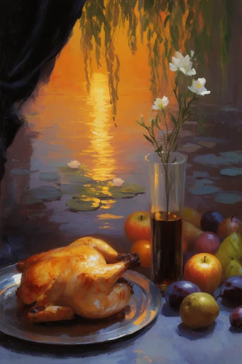 Sculptural Impressionist Waterscapes style reference image — impressionistic light play