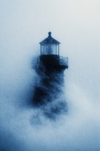 Nocturnal Cyanotype Dreamscape style reference image — chiaroscuro lighting