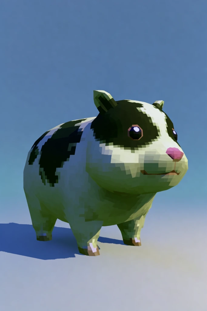 Nostalgic Low-Poly Digital style AI image example 3