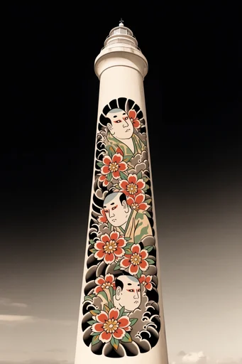 Modern Ukiyo-e Graphic style reference image — dynamic character composition