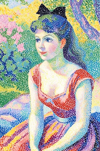 Luminous Chromatic Pointillism moodboard — generate AI images in this style