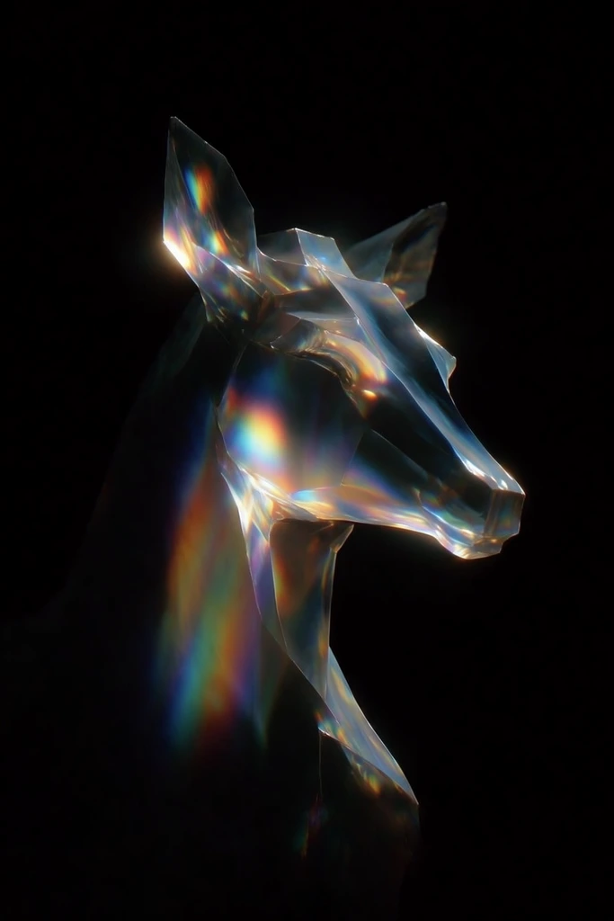 Spectral Glass Minimalism style AI image example 3