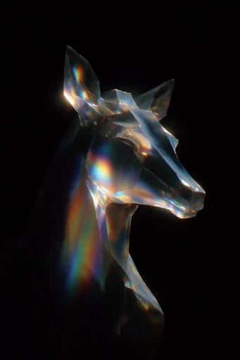 Spectral Glass Minimalism style AI image example 3