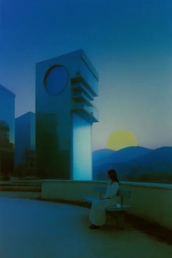 Ethereal Twilight Surrealism style reference image — surreal twilight blue hour
