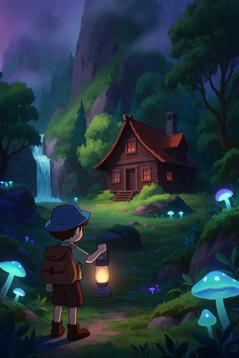 Nostalgic Forest Anime style reference image — classic 2D anime style