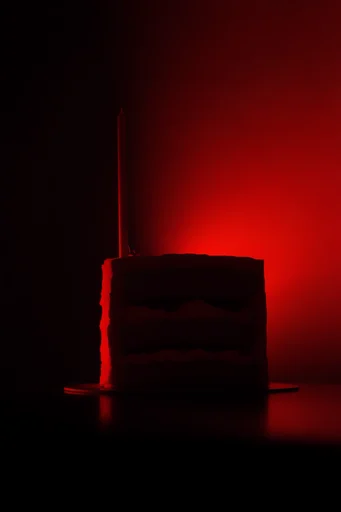 Monochromatic Crimson Noir style reference image — minimalist dark aesthetic