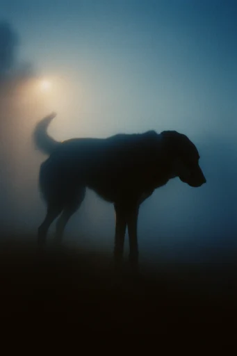 Atmospheric Nocturnal Haze style reference image — teal and amber contrast
