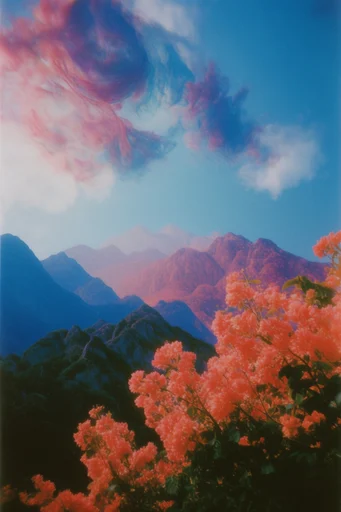 Retro Surrealist Bloom style reference image — vintage 35mm film grain