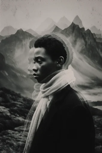 Haunting Spectral Noir style reference image — high-contrast black and white