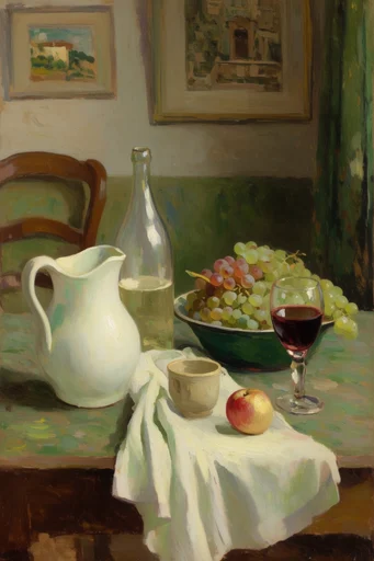 Luminous Impasto Pastoral style reference image — visible textured brushstrokes