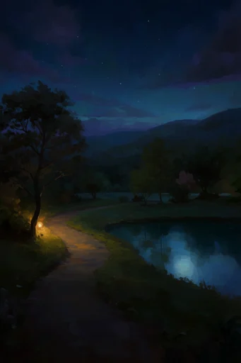Luminous Cosmic Nocturnes style reference image — impasto texture