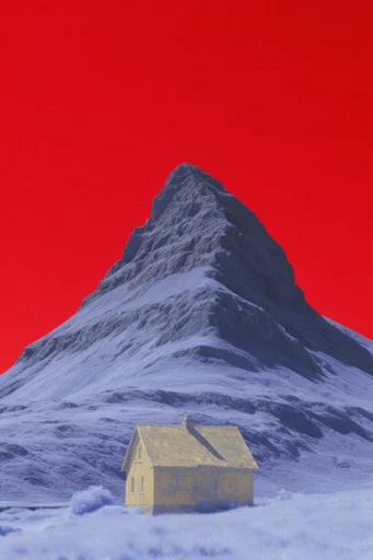 Crimson Surreal Minimalism style AI image example 4