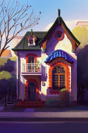 Vibrant Urban Painterly style reference image — saturated color palette