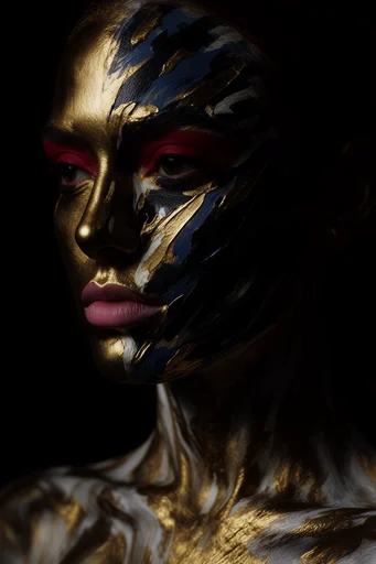 Gilded Chiaroscuro Expressionism moodboard — generate AI images in this style