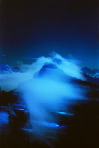 Spectral Neon Noir style reference image — long exposure light trails